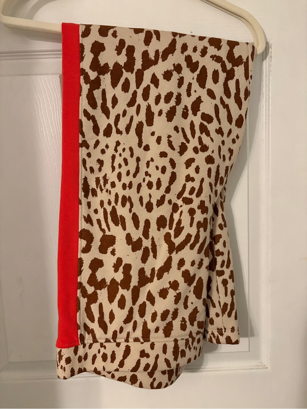 Grayson Threads Brown and Cream Leopard Pants with Red Side Panel